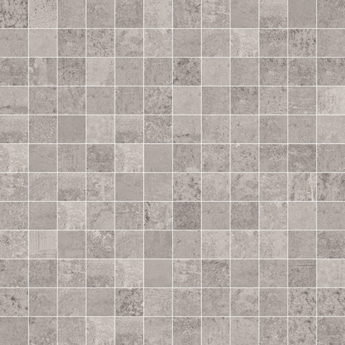 Porcelain Mosaic tile in Metallic Gray 2x2 Mosaic 12x12 Matte