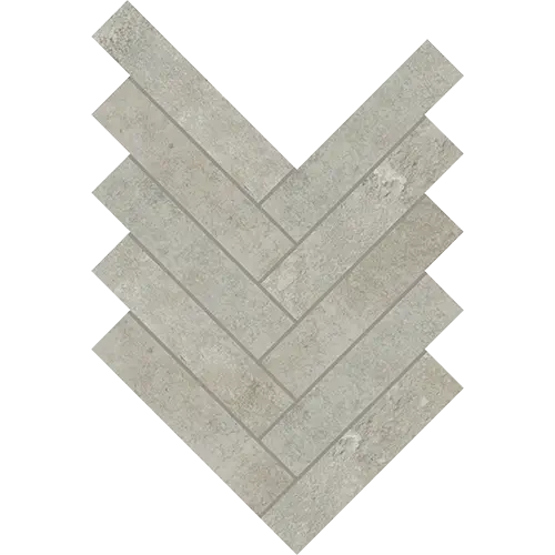 Rekindle Herringbone Light Grey 7" x 4"
