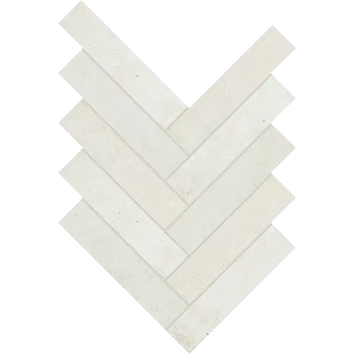 Rekindle Herringbone White 7" x 4"
