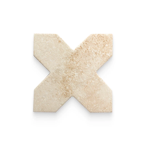 Star and Cross Cream 6" x 6" Cross Matte