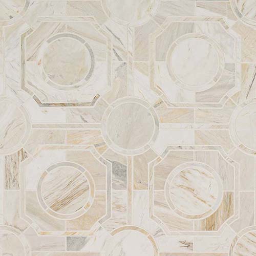 Marble Mosaic tile in Athena Gold Regency Polished