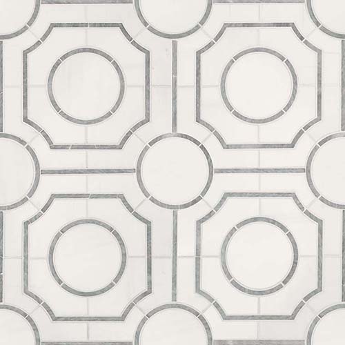 Marble Mosaic tile in Bianco Dolomite Regency Polished