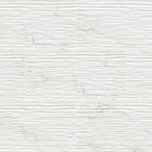 Ceramic tile in Dymo Calacatta StripeWhite 12x24 Glossy