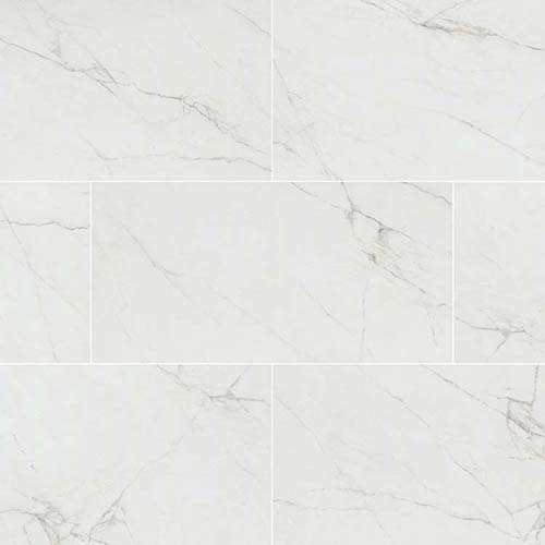 Ceramic tile in Dymo Calacatta White 12x24 Glossy