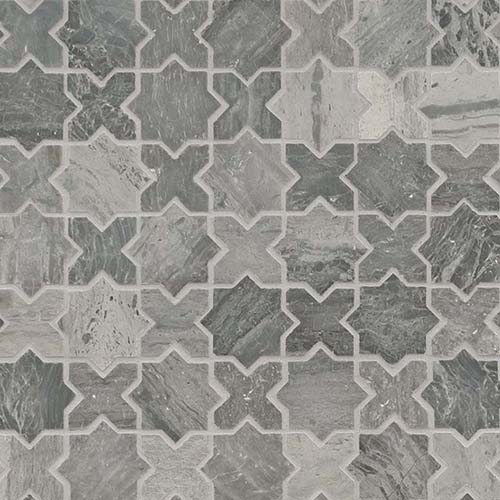 Marble tile in Montague Blue Oak Pattern