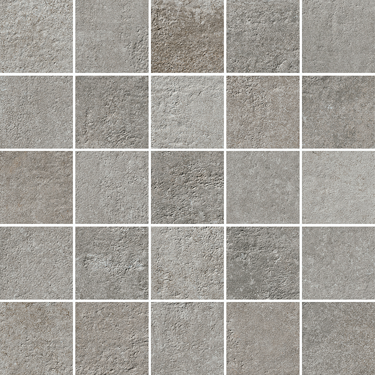 Porcelain tile in Range Gray Matte 2x2 Mosaic 12x12