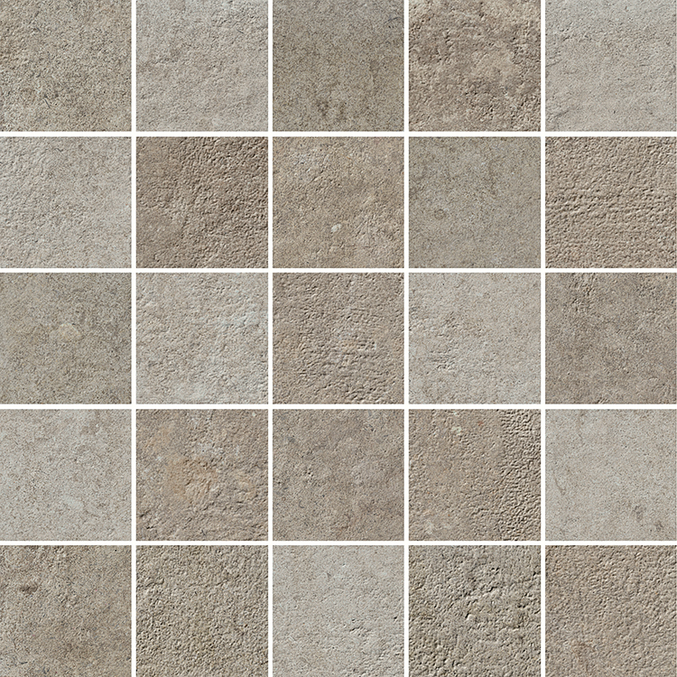 Porcelain tile in Range Greige Matte 2x2 Mosaic 12x12
