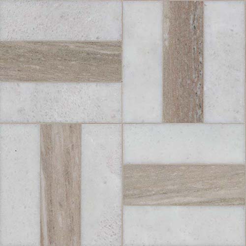 Marble Mosaic tile in Winslow Weave Polished