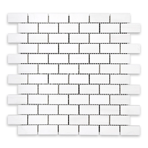 Bianco Dolomite - Brick 1"x2" Polished