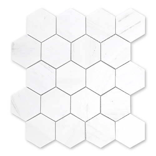 Bianco Dolomite - Hexagon 3" Polished