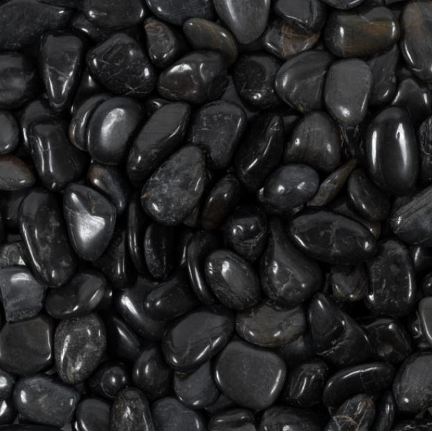 Loose Pebbles Black Small Ultra Polished 1.2cm