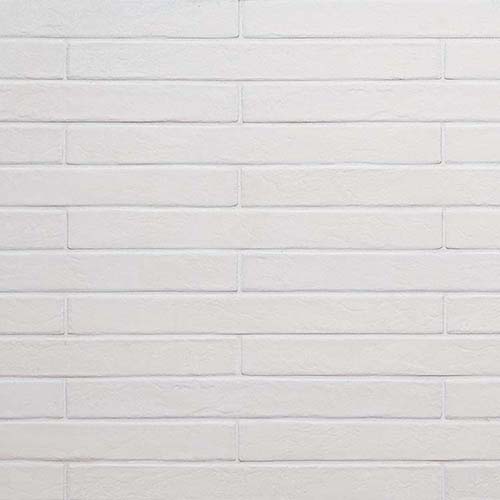 Porcelain tile in Brickstone White 2x18 Matte