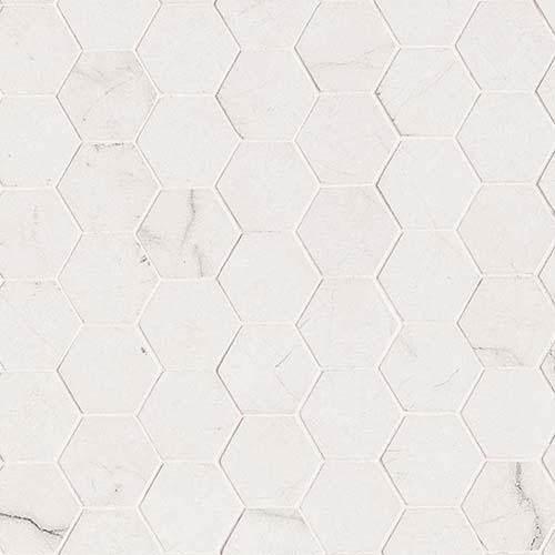 Porcelain tile in Brighton Grey 2x2 Hexagon Matte