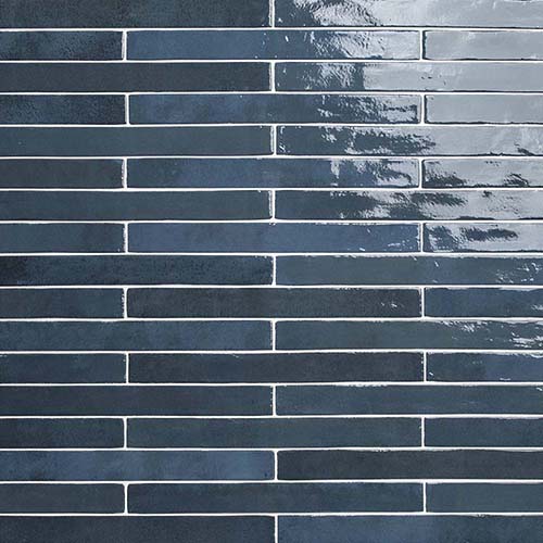 Porcelain tile in Flamenco Hale Navy 2x18 Glossy