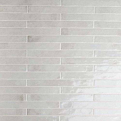 Porcelain tile in Flamenco Princess White 2x18 Glossy