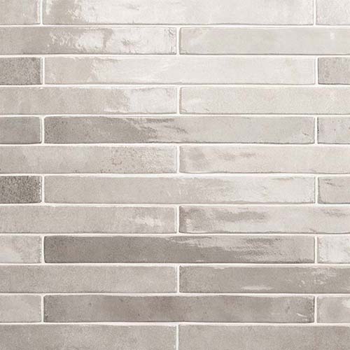 Porcelain tile in Flamenco Whales Gray 2x18 Glossy