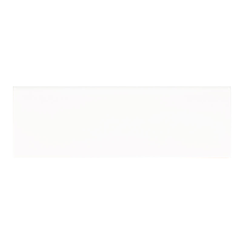 Ceramic tile trim in Metro White 4x12 Single Bullnose Glossy