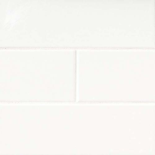Ceramic tile in Metro White 4x16 Glossy