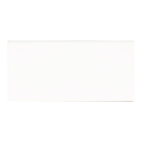 Ceramic tile trim in Metro White 4x16 Single Bullnose Glossy