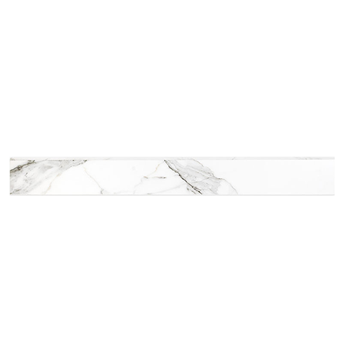 Porcelain tile trim Regallo Calacatta 3x18 Bullnose Polished