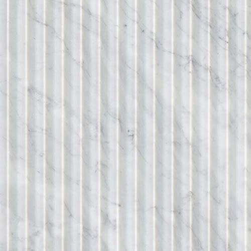 Marble tile in Carrara White Valentino Fluto 12x24 Honed