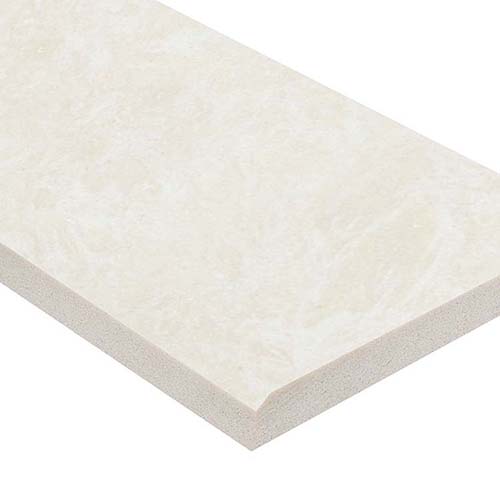 Engineered Marble in Ivory 6x73x0.62 Single Beveled Polished