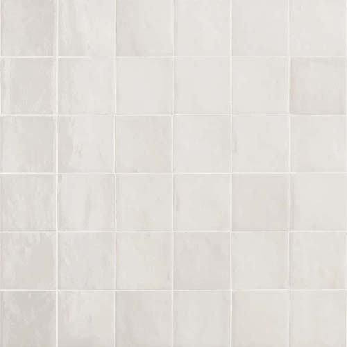 Melan 4x4 Ceramic tile in Bianco