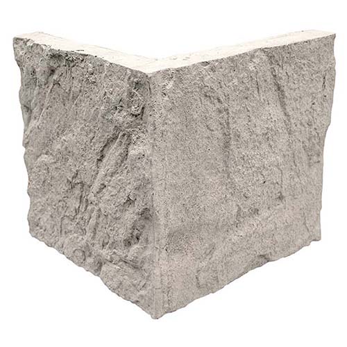 Concrete Hardscapes in Terrado Cottonwood White Loose Veneers Corner