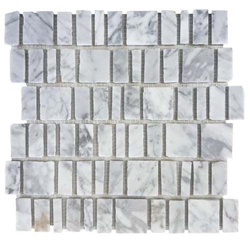 Vera Offset Marble Mosaic Carrara