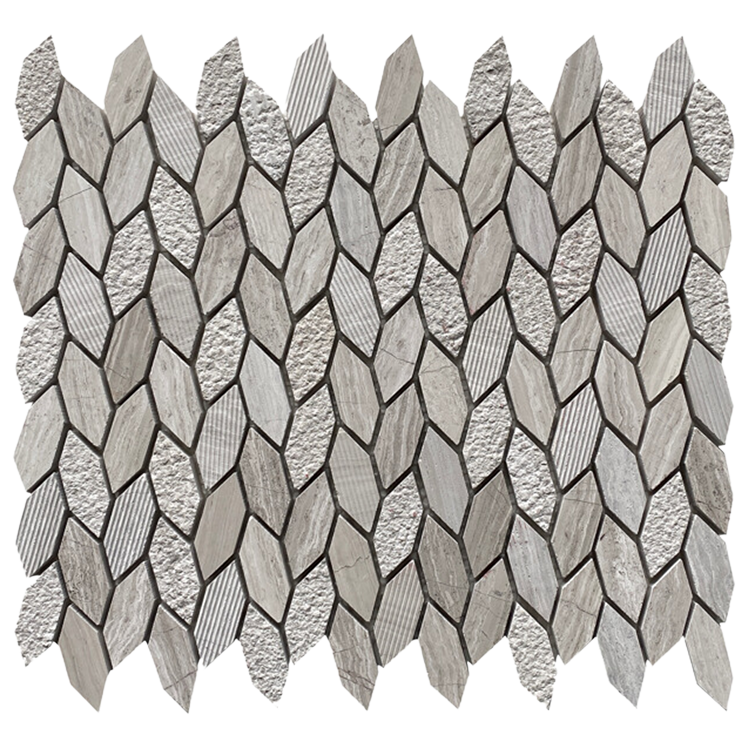 Classic Series Textured Leaf Wooden White Matte