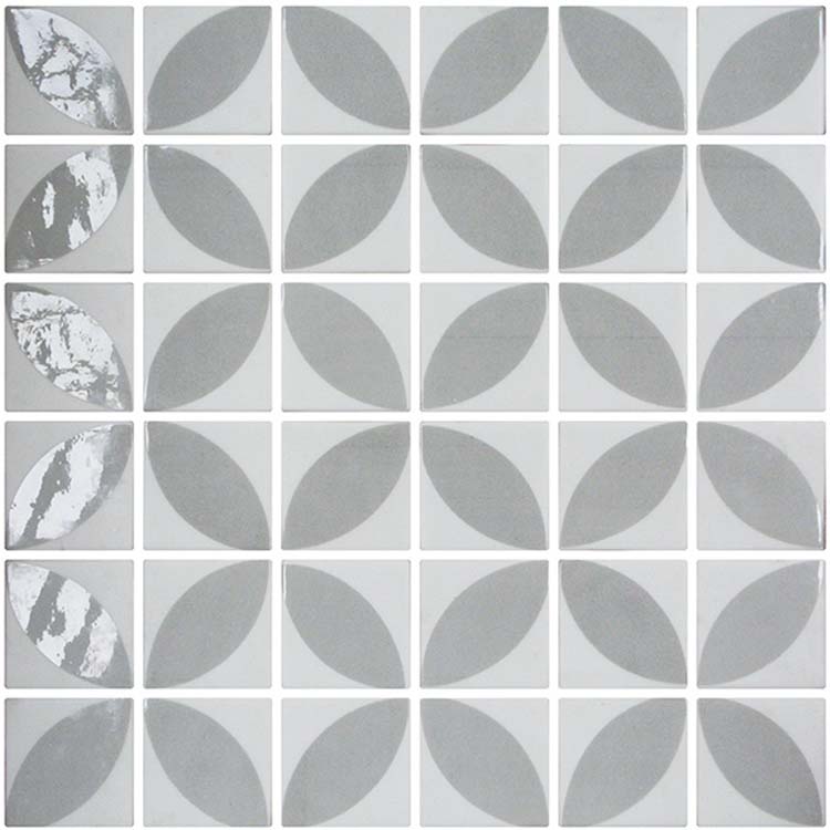 Recycled Glass Mosaic tile in Foliaga Brunia