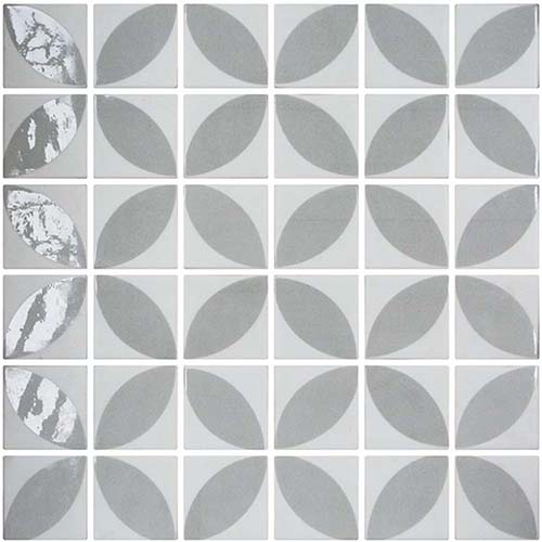 Recycled Glass Mosaic tile in Foliaga Brunia