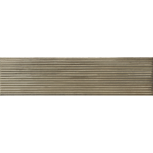 Porcelain tile in Groove Beat Brown 3x12 Glossy