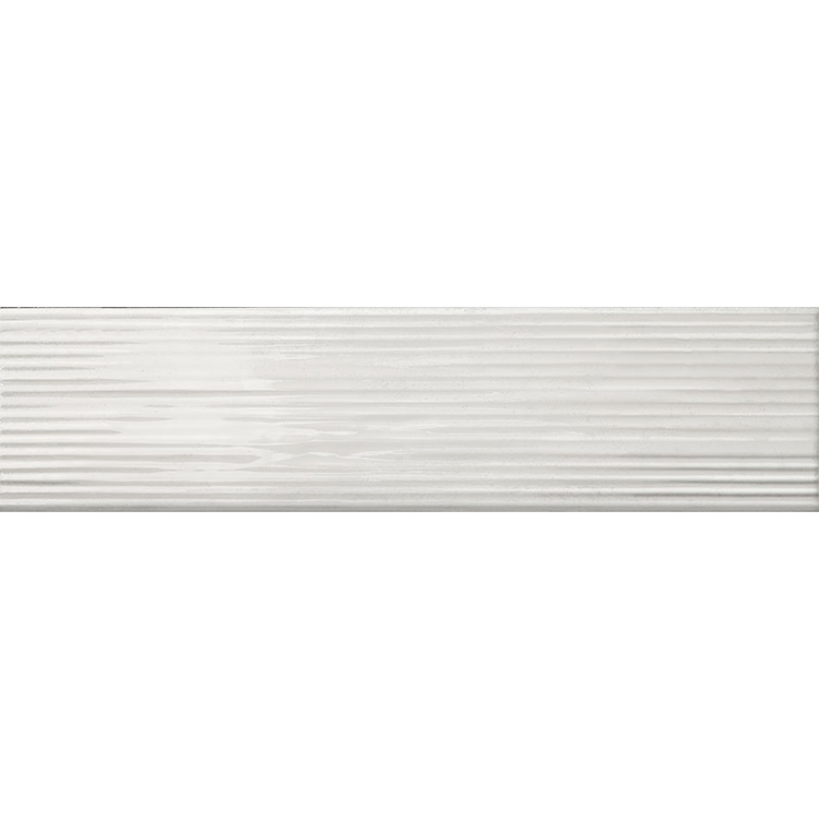 Porcelain tile in Groove Rhythm Ice 3x12 Glossy