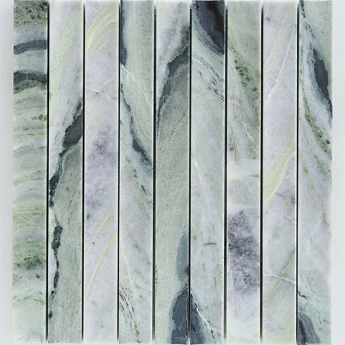 Zellige Mosaic Plateau Hollow Green Beauty Honed