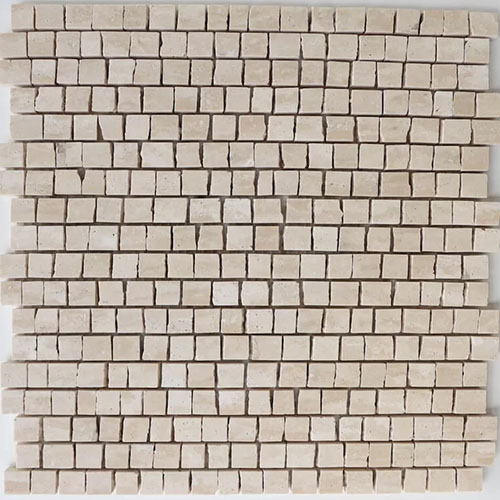 Zellige Mosaic Plateau Mini Terrain Light Travertine Honed