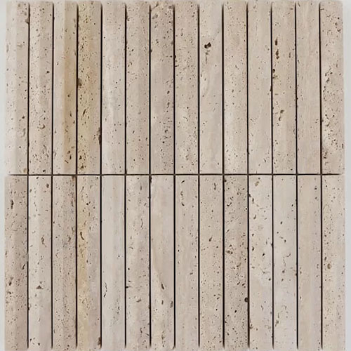 Zellige Mosaic Plateau Peaks Light Travertine Honed