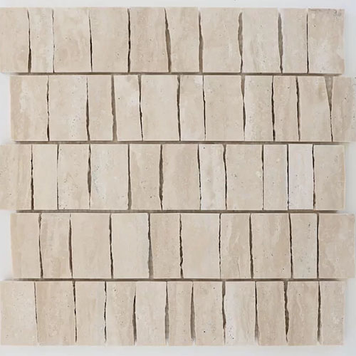 Zellige Mosaic Plateau Terrain Light Travertine Honed