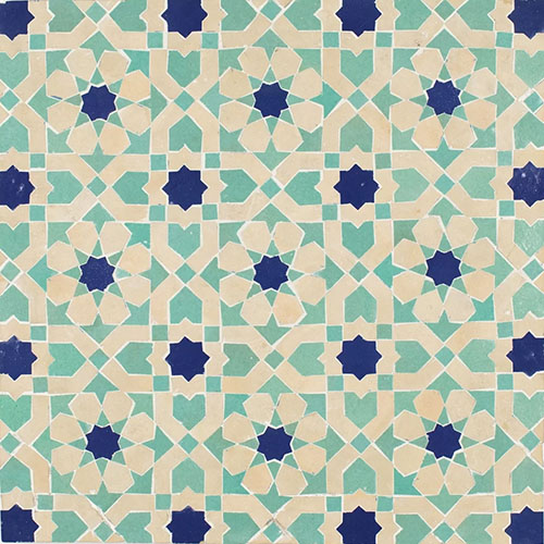 Zellige Mosaic Tangier Petite Earth Deep Sea Emerald Coast