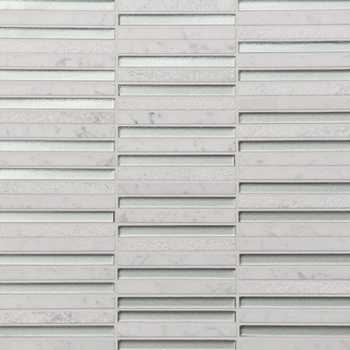 Kaikos Stacked Silver White Carrara