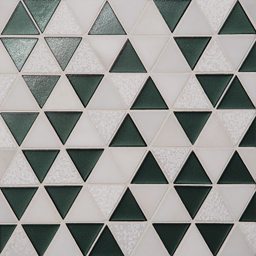 Kaikos Triangle Dark Green Oriental White