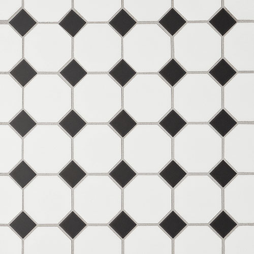 Le Cafe Octagon Matte White Black