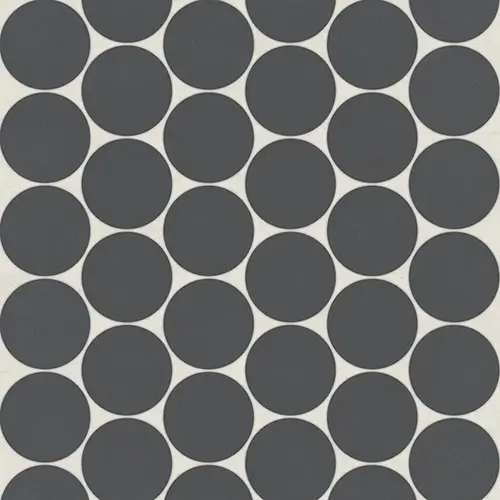 Marin Matte 2" Penny Round Black Sea