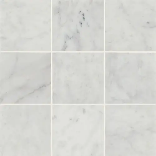 Monet White Carrara 4" x 4"