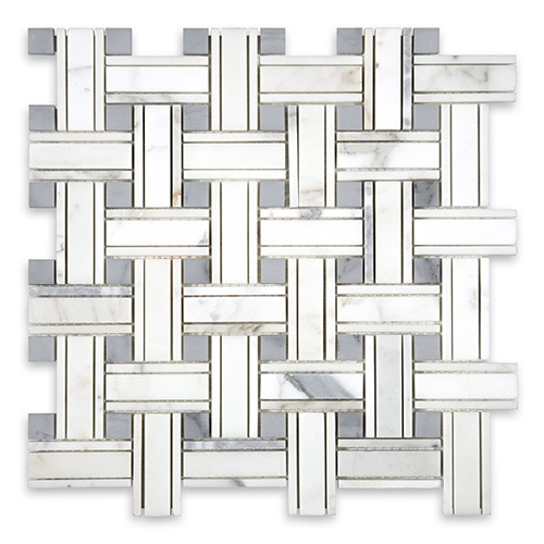 Calacatta Gold - Tripleweave w/ Blue Dot Polished