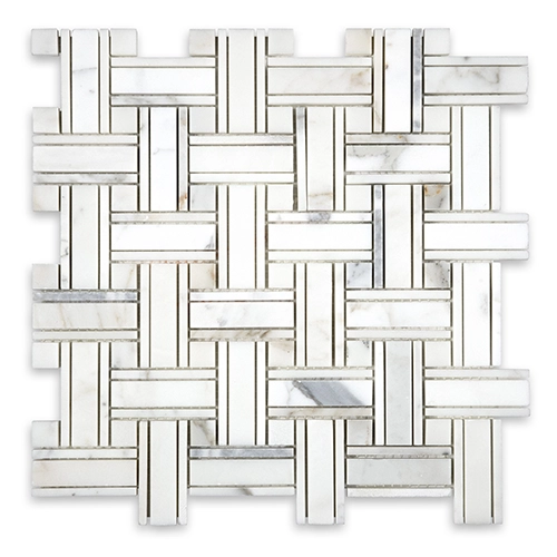 Calacatta Gold - Tripleweave w/ Calacatta Dot Polished