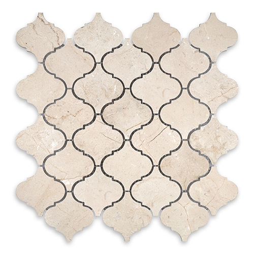Crema Marfil - Arabesque 3" x 3" Honed