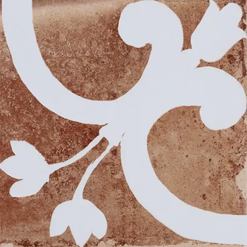 Angela Harris Messina Flora Terracotta 8" x 8"