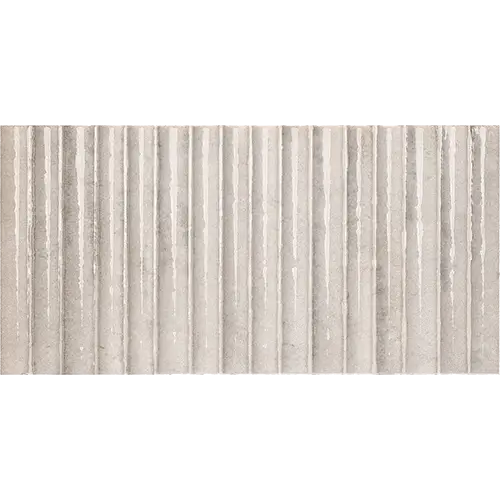 Bryn Fluted Gray 6" x 12" 3D