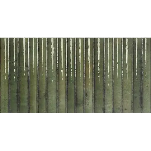 Bryn Fluted Green 6" x 12" 3D